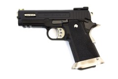 Hi-Capa 3.8 Gen2 E-Force GBB Pistol (Black) (Silver Barrel)
