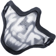 Mesh Lower Face Shield V1 (Black Skull)