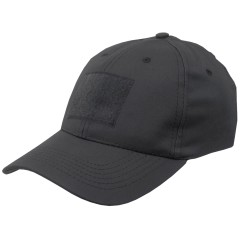 Combat Cap w/ Velcro Panel - Black