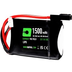 LiPo PEQ Battery 1500mAh-7.4v-20C - Small Tamiya