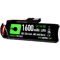 LiPo Battery 1600mAh 7.4v 20c STK - Small Tamiya