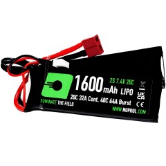 LiPo Battery 1600mAh 7.4v 20c DBL - Deans