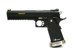 Hi-Capa 6.0 IREX (Black - Gold Barrel - No Text) GBB Pistol