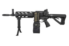 CM16 LMG CM Combat Machine AEG (ETU + MOSFET) (Black-Black Camo)