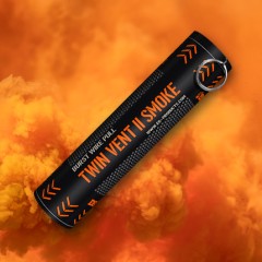 Twin Vent II Smoke Grenade (Orange) (Burst Wire Pull) (~25s; 1.5g/s)