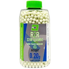 RZR Airsoft BBs Biodegradable Tracer (2200R Bottle) 0.20g