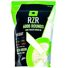 RZR Airsoft BBs Tracer (6000R Resealable Bag) 0.25g - Green