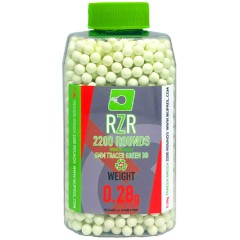 RZR Airsoft BBs Biodegradable Tracer (2200R Bottle) 0.28g