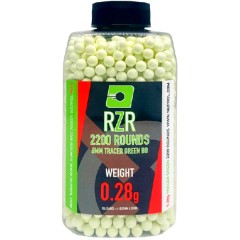 RZR Airsoft BBs Tracer (2200R Bottle) 0.28g - Green