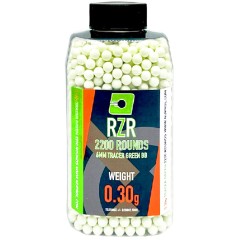 RZR Airsoft BBs Tracer (2200R Bottle) 0.30g - Green