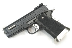 Hi-Capa 3.8 Velociraptor GBB Pistol (Black) (Silver Barrel)