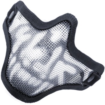 Mesh Lower Face Shield V1 (Black Skull)