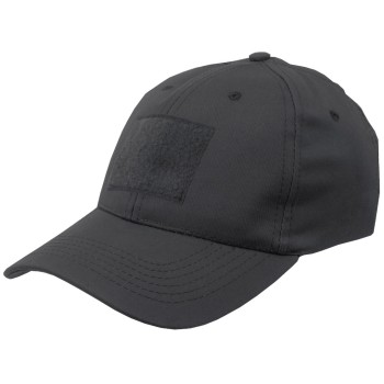 Combat Cap w/ Velcro Panel - Black