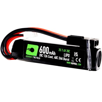 LiPo 600mAh PDW Battery 7.4v-20C - Small Tamiya