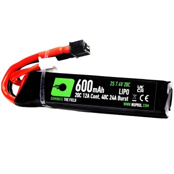 LiPo 600mAh PDW Battery 7.4v-20C - Mini Deans