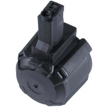 MP5 LP-Drum Magazine AEG 1200R (Drum|Auto-Button) (Black)