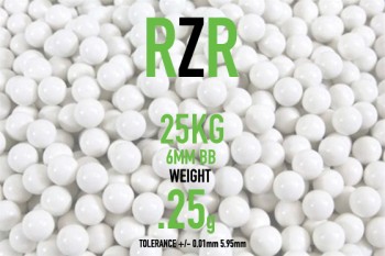 RZR Airsoft BBs (25kg Bulk Sack) 0.25g-STD