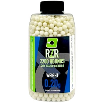 RZR Airsoft BBs Tracer (2200R Bottle) 0.20g - Green