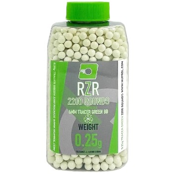 RZR Airsoft BBs Biodegradable Tracer (2200R Bottle) 0.25g
