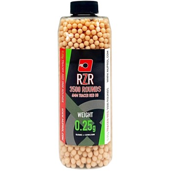 RZR Airsoft BBs Tracer (3500R Bottle) 0.25g - Red